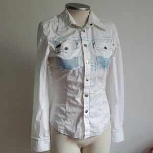 Pepe Jeans White Shirt with Red Label